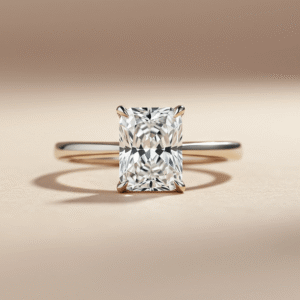 Aurora Radiant Moissanite Ring
