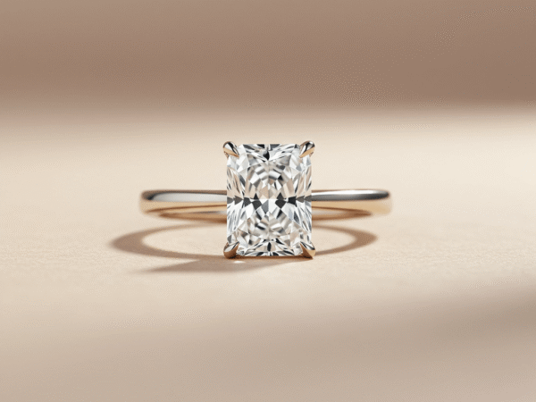 Aurora Radiant Moissanite Ring