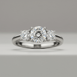 Celeste Three-Stone Moissanite Band