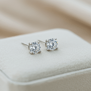 Vega Moissanite Stud Earrings