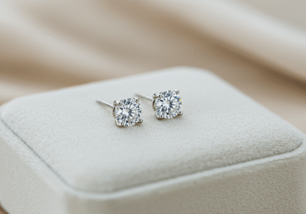Vega Moissanite Stud Earrings